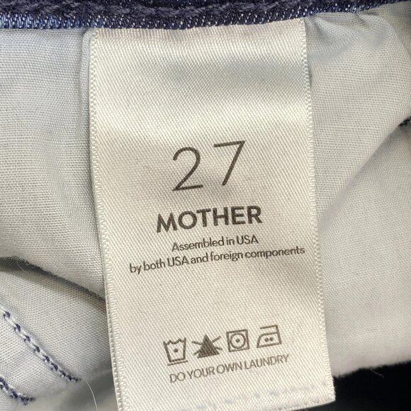 Mother Women’s The Hustler Ankle Fray Flare Jeans Size 27 Dark Blue - Picture 10 of 14